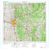 YellowMaps Oklahoma City OK topo map, 1:250000 Scale, 1 X 2 Degree, Historical, 1957, Updated 1974, 22.5 x 33.3 in - Tyvek view 1