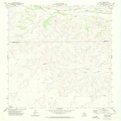 YellowMaps Suggs TX topo map, 1:24000 Scale, 7.5 X 7.5 Minute, Historical, 1971, Updated 1974, 27.1 x 23.2 in - Polypropylene