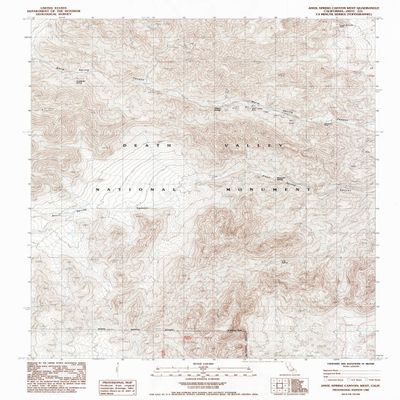 YellowMaps Anvil Spring Canyon West CA topo map, 1:24000 Scale, 7.5 X 7.5 Minute, Historical, 1985, Updated 1985, 26.8 x 21.5 in - Polypropylene