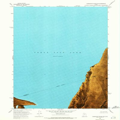 YellowMaps Carrington Island SW UT topo map, 1:24000 Scale, 7.5 X 7.5 Minute, Historical, 1968, Updated 1972, 26.8 x 22 in - Polypropylene
