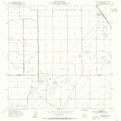 YellowMaps Allensworth CA topo map, 1:24000 Scale, 7.5 X 7.5 Minute, Historical, 1954, Updated 1955, 26.8 x 22 in - Polypropylene