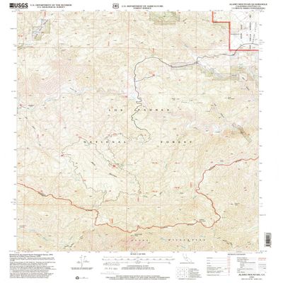 YellowMaps Alamo Mountain CA topo map, 1:24000 Scale, 7.5 X 7.5 Minute, Historical, 1995, Updated 2000, 26.9 x 22 in - Polypropylene