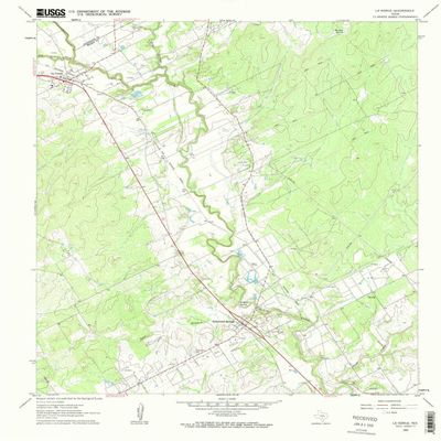 YellowMaps La Vernia TX topo map, 1:24000 Scale, 7.5 X 7.5 Minute, Historical, 1962, Updated 1963, 26.9 x 23.1 in - Polypropylene