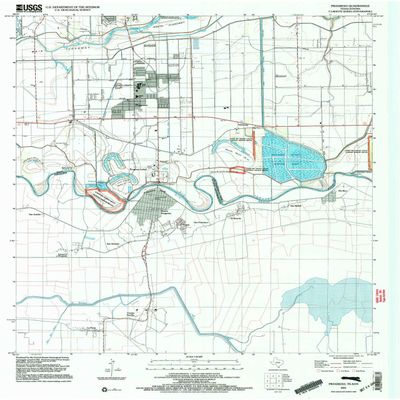 YellowMaps Progreso TX topo map, 1:24000 Scale, 7.5 X 7.5 Minute, Historical, 2002, Updated 2003, 27 x 23 in - Polypropylene