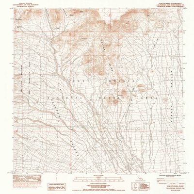 Colton Well CA topo map, 1:24000 Scale, 7.5 X 7.5 Minute, Historical, 1984, Updated 1984, 26.9 x 21.5 in - Polypropylene