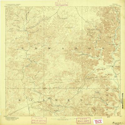 YellowMaps Nueces TX topo map, 1:125000 Scale, 30 X 30 Minute, Historical, 1893, 19.9 x 16.6 in - Tyvek