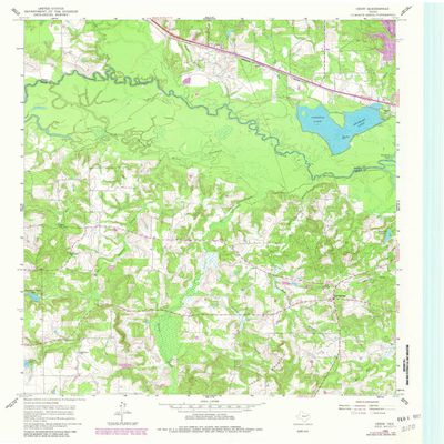 YellowMaps Crow TX topo map, 1:24000 Scale, 7.5 X 7.5 Minute, Historical, 1960, Updated 1982, 27 x 23 in - Tyvek