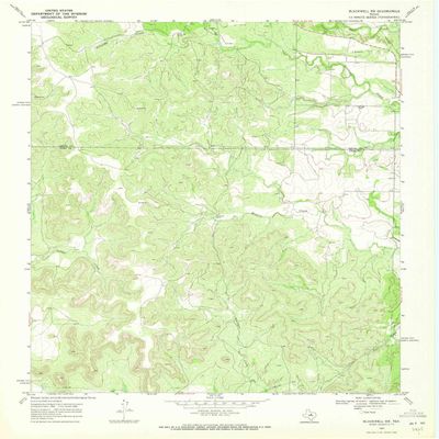YellowMaps Blackwell SW TX topo map, 1:24000 Scale, 7.5 X 7.5 Minute, Historical, 1969, Updated 1972, 26.9 x 23 in - Polypropylene