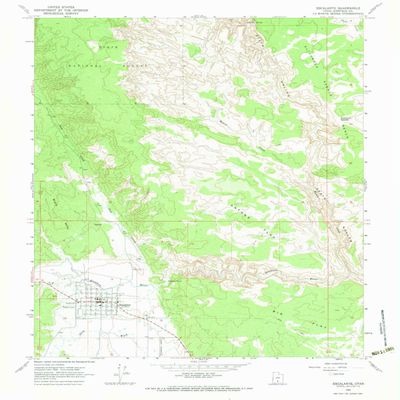 YellowMaps Escalante UT topo map, 1:24000 Scale, 7.5 X 7.5 Minute, Historical, 1964, Updated 1983, 26.9 x 22 in - Tyvek