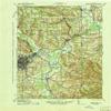 YellowMaps Jamestown NY topo map, 1:62500 Scale, 15 X 15 Minute, Historical, 1942, 20.9 x 17 in - Polypropylene view 1