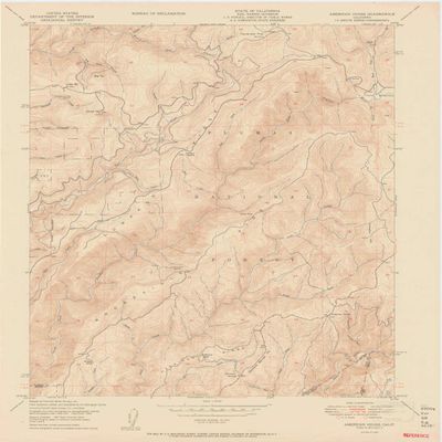 YellowMaps American House CA topo map, 1:24000 Scale, 7.5 X 7.5 Minute, Historical, 1950, 27.1 x 21.3 in - Polypropylene