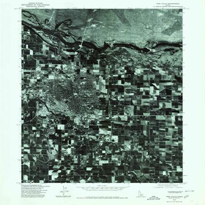 YellowMaps Twin Falls ID topo map, 1:24000 Scale, 7.5 X 7.5 Minute, Historical, 1976, Updated 1980, 26.8 x 21.4 in - Polypropylene