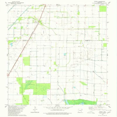 Otwell AR topo map, 1:24000 Scale, 7.5 X 7.5 Minute, Historical, 1980, Updated 1980, 26.6 x 21.9 in - Polypropylene