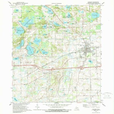 YellowMaps Chelsea MI topo map, 1:24000 Scale, 7.5 X 7.5 Minute, Historical, 1973, Updated 1989, 26.7 x 21.9 in - Tyvek