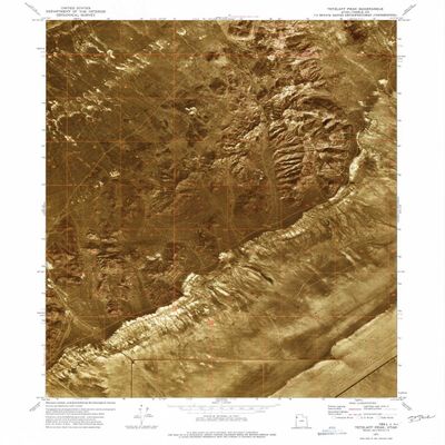 YellowMaps Tetzlaff Peak UT topo map, 1:24000 Scale, 7.5 X 7.5 Minute, Historical, 1971, Updated 1977, 26.7 x 21.8 in - Polypropylene