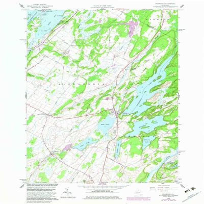 YellowMaps Redwood NY topo map, 1:24000 Scale, 7.5 X 7.5 Minute, Historical, 1958, Updated 1983, 26.9 x 22.1 in - Tyvek