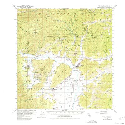 YellowMaps Fort Jones CA topo map, 1:62500 Scale, 15 X 15 Minute, Historical, 1955, Updated 1980, 21.8 x 17.3 in - Polypropylene