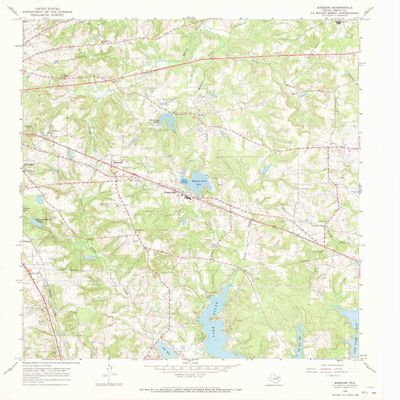 YellowMaps Bascom TX topo map, 1:24000 Scale, 7.5 X 7.5 Minute, Historical, 1966, Updated 1969, 26.9 x 23 in - Polypropylene