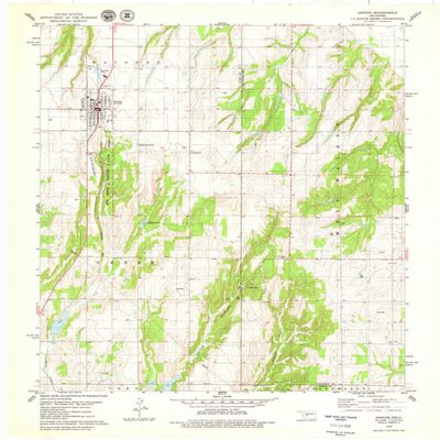 YellowMaps Hinton OK topo map, 1:24000 Scale, 7.5 X 7.5 Minute, Historical, 1979, Updated 1979, 27.4 x 22.5 in - Polypropylene