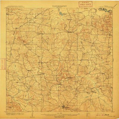 YellowMaps Linden TX topo map, 1:62500 Scale, 15 X 15 Minute, Historical, 1910, 20 x 16.5 in - Polypropylene