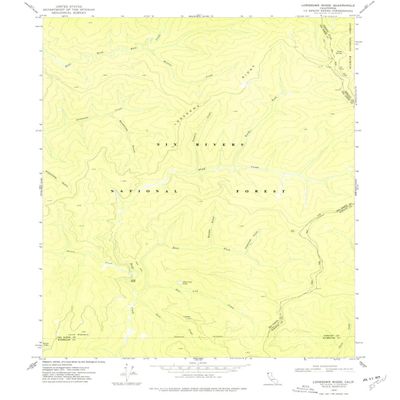 YellowMaps Lonesome Ridge CA topo map, 1:24000 Scale, 7.5 X 7.5 Minute, Historical, 1974, Updated 1977, 26.7 x 21.9 in - Polypropylene