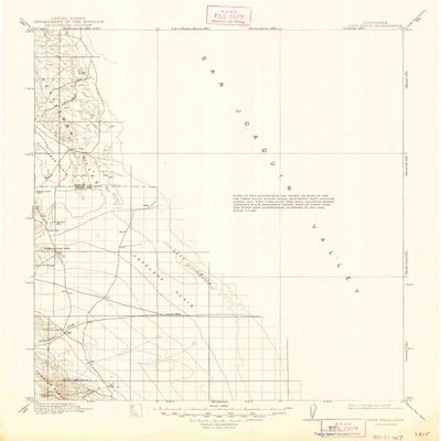 YellowMaps Lost Hills CA topo map, 1:125000 Scale, 30 X 30 Minute, Historical, 1914, Updated 1947, 20.8 x 17.1 in - Polypropylene
