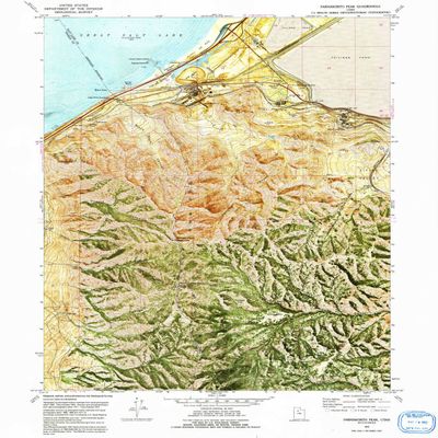 YellowMaps Farnsworth Peak UT topo map, 1:24000 Scale, 7.5 X 7.5 Minute, Historical, 1972, Updated 1991, 26.6 x 21.8 in - Polypropylene