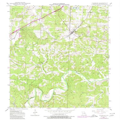 YellowMaps Leasburg MO topo map, 1:24000 Scale, 7.5 X 7.5 Minute, Historical, 1948, Updated 1980, 26.9 x 21.9 in - Tyvek