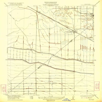 YellowMaps Dos Palos CA topo map, 1:31680 Scale, 7.5 X 7.5 Minute, Historical, 1922, 19.8 x 16.4 in - Polypropylene