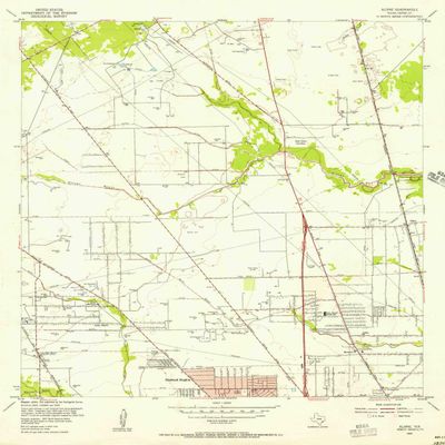 YellowMaps Aldine TX topo map, 1:24000 Scale, 7.5 X 7.5 Minute, Historical, 1954, Updated 1956, 26.9 x 22 in - Polypropylene
