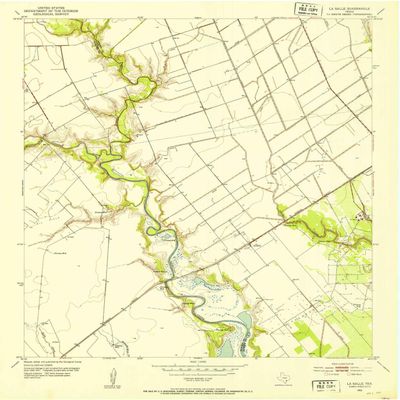 YellowMaps La Salle TX topo map, 1:24000 Scale, 7.5 X 7.5 Minute, Historical, 1952, Updated 1953, 26.9 x 23 in - Tyvek