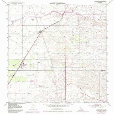 YellowMaps Richgrove CA topo map, 1:24000 Scale, 7.5 X 7.5 Minute, Historical, 1952, Updated 1986, 26.7 x 21.5 in - Polypropylene