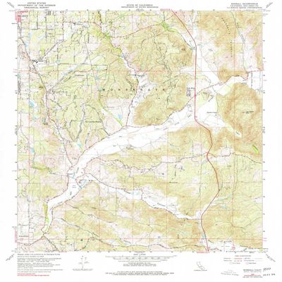 YellowMaps Bonsall CA topo map, 1:24000 Scale, 7.5 X 7.5 Minute, Historical, 1968, Updated 1977, 26.7 x 22 in - Polypropylene