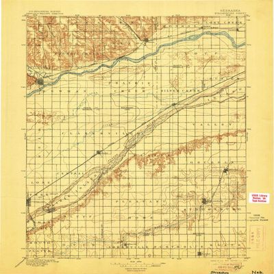 YellowMaps Stromsburg NE topo map, 1:125000 Scale, 30 X 30 Minute, Historical, 1896, Updated 1906, 19.8 x 16.5 in - Polypropylene