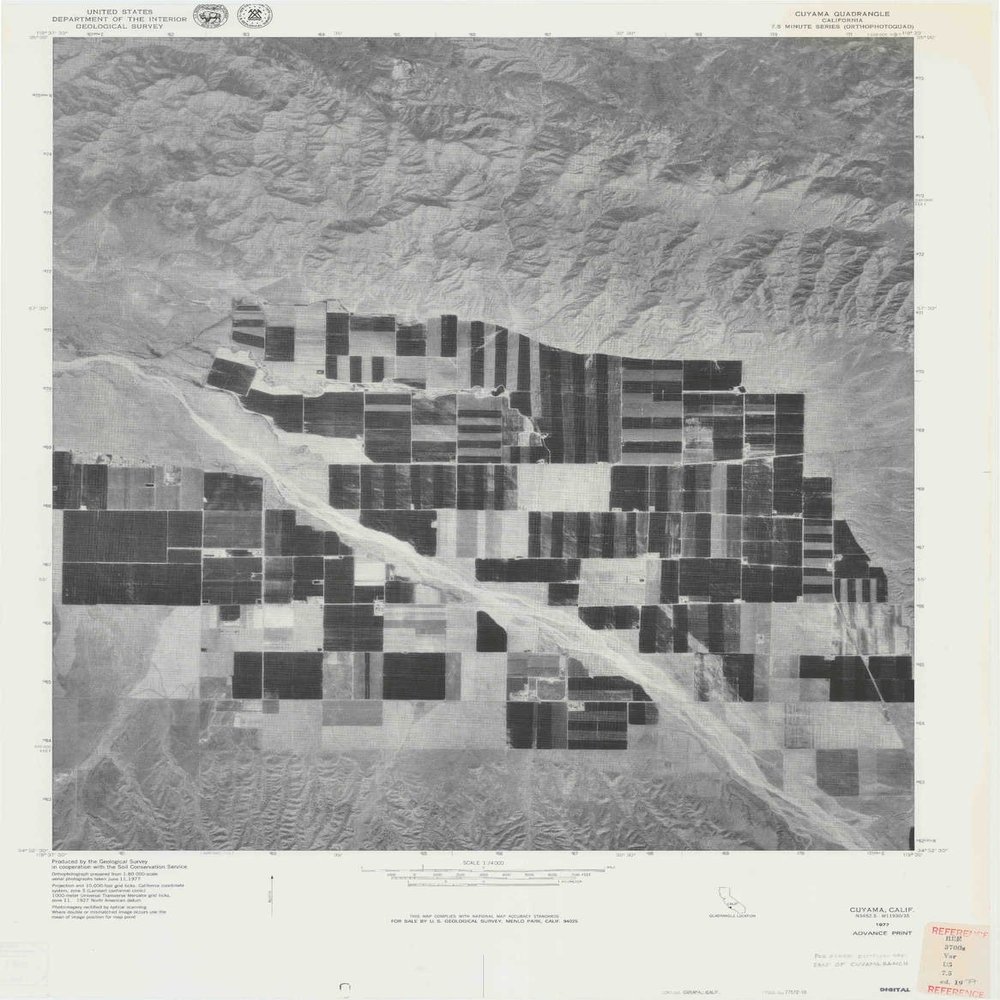 YellowMaps Cuyama CA topo map, 1:24000 Scale, 7.5 X 7.5 Minute, Historical, 1977, 27.9 x 21.7 in - Polypropylene