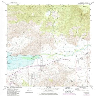 Weldon CA topo map, 1:24000 Scale, 7.5 X 7.5 Minute, Historical, 1972, Updated 1986, 26.7 x 21.4 in - Tyvek