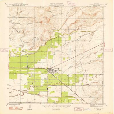 YellowMaps Planada CA topo map, 1:24000 Scale, 7.5 X 7.5 Minute, Historical, 1948, 26.8 x 22 in - Tyvek