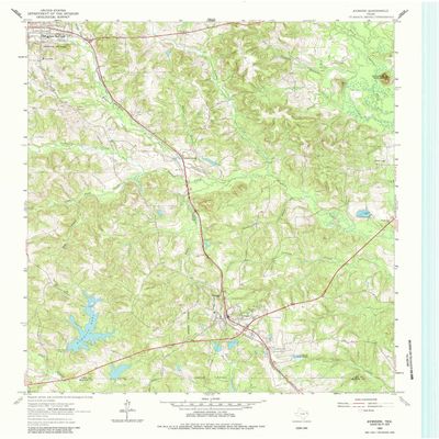 YellowMaps Avinger TX topo map, 1:24000 Scale, 7.5 X 7.5 Minute, Historical, 1962, Updated 1982, 27 x 23 in - Polypropylene