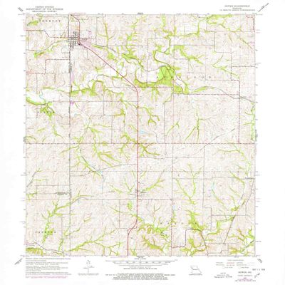 YellowMaps Gower MO topo map, 1:24000 Scale, 7.5 X 7.5 Minute, Historical, 1961, Updated 1978, 26.9 x 22 in - Polypropylene