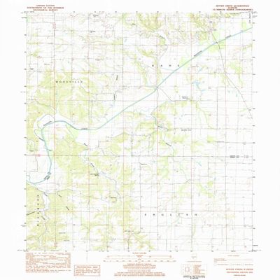 YellowMaps Boyer Creek IL topo map, 1:24000 Scale, 7.5 X 7.5 Minute, Historical, 1983, Updated 1984, 26.8 x 22 in - Polypropylene