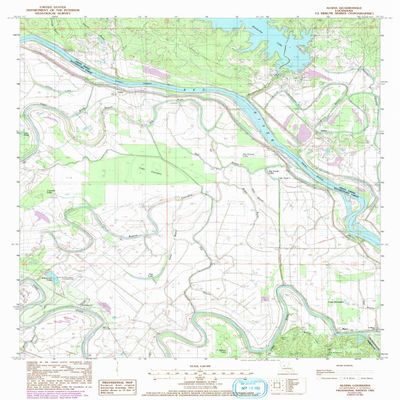 YellowMaps Aloha LA topo map, 1:24000 Scale, 7.5 X 7.5 Minute, Historical, 1983, Updated 1992, 26.8 x 21.6 in - Tyvek