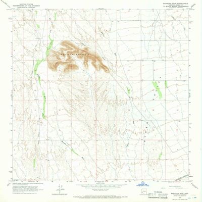 YellowMaps Baragan MTN AZ topo map, 1:24000 Scale, 7.5 X 7.5 Minute, Historical, 1965, Updated 1966, 26.8 x 22 in - Polypropylene