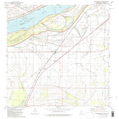 YellowMaps Robinsonville MS topo map, 1:24000 Scale, 7.5 X 7.5 Minute, Historical, 1981, Updated 1982, 26.8 x 22 in - Polypropylene