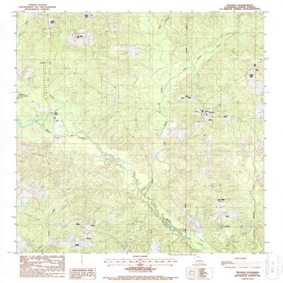 YellowMaps Truxno LA topo map, 1:24000 Scale, 7.5 X 7.5 Minute, Historical, 1988, Updated 1988, 26.8 x 22 in - Tyvek