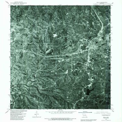 YellowMaps Rolla MO topo map, 1:24000 Scale, 7.5 X 7.5 Minute, Historical, 1980, Updated 1986, 26.8 x 22 in - Polypropylene