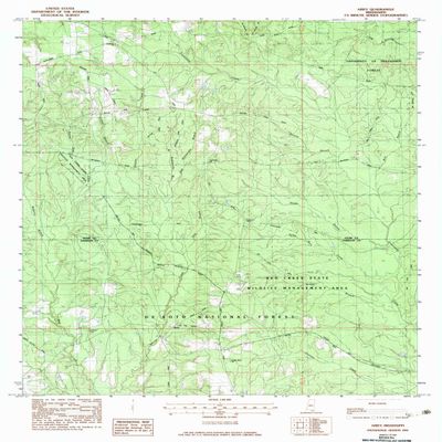 YellowMaps Airey MS topo map, 1:24000 Scale, 7.5 X 7.5 Minute, Historical, 1982, Updated 1983, 26.8 x 22 in - Tyvek