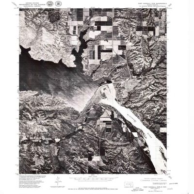 YellowMaps Fort Randall Dam SD topo map, 1:24000 Scale, 7.5 X 7.5 Minute, Historical, 1977, Updated 1979, 26.7 x 22 in - Tyvek