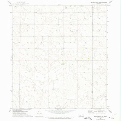 YellowMaps Big Bald Hill SE NE topo map, 1:24000 Scale, 7.5 X 7.5 Minute, Historical, 1972, Updated 1975, 26.8 x 22.1 in - Polypropylene