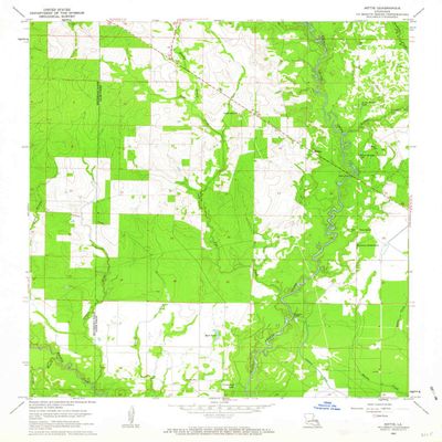 YellowMaps Mittie LA topo map, 1:24000 Scale, 7.5 X 7.5 Minute, Historical, 1961, Updated 1963, 26.8 x 22.9 in - Polypropylene