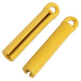 Bestcuemakers Billiard Pool Cue Rubber Hanger Holder, 3.5 inches, Pack of 2 (Yellow)